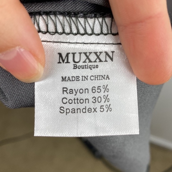 Muxxn Boutique Gray Career Dress Size Large Retro 1950s Style Pencil Dress - Picture 6 of 6